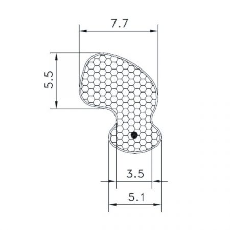 Q-Lon 7307 Foam Weather Seal (Black) dimensions