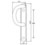 Q-Line P-Handle For Inline Sliding Patio Doors