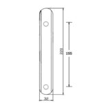 Q-Line P-Handle For Inline Sliding Patio Doors