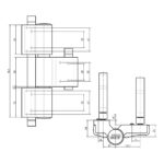 HAPS A300 3-Wing Door Hinge With Rebate Step